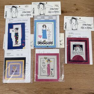 Twisted Threads Emerson Listen Honey Cross Stitch Charts LOT of 5 NEW SEALED